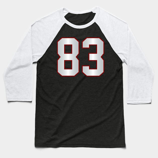 Number 83 Baseball T-Shirt by Ericokore